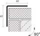 Миниатюра изображения товара Уголок отделочный Profiling 40x40 (3м, полированный)