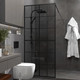 Миниатюра изображения товара Душевая стенка Teymi Helmi 90x200 / T00311 (тонированное стекло/черный матовый)
