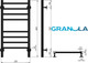 Миниатюра изображения товара Полотенцесушитель электрический GRANULA Квадро Сплит 50х80 (терморегулятор с таймером графит)