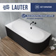 Миниатюра изображения товара Ванна акриловая Lauter Bliss 180 L / 21201081L (с ножками и черным подголовником)