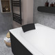 Миниатюра изображения товара Ванна акриловая Lauter Haven 160 / 21202006 (с ножками, черным подголовником и черным лиц.экраном)