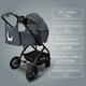 Миниатюра изображения товара Детская универсальная коляска Bubago Lotta 3 в 1 / BG 150-3 (темно-серый)