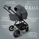 Миниатюра изображения товара Детская универсальная коляска Bubago Lotta 3 в 1 / BG 150-3 (темно-серый)