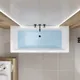 Миниатюра изображения товара Ванна акриловая Lauter Oasis 175 / 21203075 (с ножками, черным подголов, черным лиц. и торц. экранами)