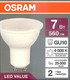 Миниатюра изображения товара Лампа Osram PAR16/GU10 7W/840 LVPAR1660 7SW/840 / 4058075581586