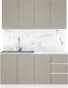 Миниатюра изображения товара Кухонный гарнитур Артём-Мебель Мэри СН-114 без стекла МДФ 1.6м (веллюто капучино)
