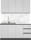 Миниатюра изображения товара Кухонный гарнитур Артём-Мебель Мэри СН-114 без стекла МДФ 1.6м (веллюто ферро)