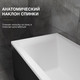 Миниатюра изображения товара Ванна акриловая Lauter Amelia 180 / 21204080 (с ножками, черным подголовником и черным лиц.экраном)