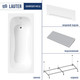 Миниатюра изображения товара Ванна акриловая Lauter Sophia 140 / 21205140 (с каркасом, серым подголовником и белым лиц. экраном)
