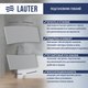 Миниатюра изображения товара Ванна акриловая Lauter Estelle 180 / 21206080 (с ножками, серым подголовником и белым лиц.экраном)