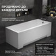 Миниатюра изображения товара Ванна акриловая Lauter Bianca 160 / 21207160 (с черным подголовником)