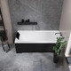 Миниатюра изображения товара Ванна акриловая Lauter Bianca 160 / 21207160 (с ножками, черным подголовником и черным лиц. экраном)