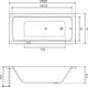 Миниатюра изображения товара Ванна акриловая Lauter Bianca 160 / 21207160 (с каркасом и белым лицевым экраном)