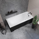 Миниатюра изображения товара Ванна акриловая Lauter Bianca 140 / 21207140 (с ножками, черным подголов.,черным лиц. и торц.экраном)