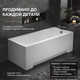 Миниатюра изображения товара Ванна акриловая Lauter Bianca 150 / 21207150 (с ножками, серым подголов.,белым лиц. и торц.экраном)