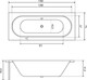 Миниатюра изображения товара Ванна акриловая Lauter Ava 150 / 21208050 (с каркасом)