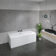 Миниатюра изображения товара Ванна акриловая Lauter Ava 150 / 21208050 (с каркасом, серым подголовником и белым лиц. экраном)