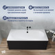 Миниатюра изображения товара Ванна акриловая Lauter Ava 160 / 21208060 (с черным подголовником)