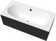 Миниатюра изображения товара Ванна акриловая Lauter Ava 160 / 21208060 (с ножками, черным подголовником и черным лиц. экраном)