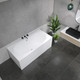 Миниатюра изображения товара Ванна акриловая Lauter Ava 170 / 21208070 (с ножками, серым подголов, белым лиц. и торц. экраном)