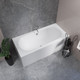 Миниатюра изображения товара Ванна акриловая Lauter Ava 180 / 21208080 (с каркасом, серым подголов, белым лиц. и торц. экраном)