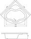 Миниатюра изображения товара Ванна акриловая Lauter Majestica 140x140 / 21040140 (с каркасом и лицевым экраном)