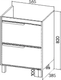 Миниатюра изображения товара Тумба под умывальник Viant Кёльн / VKEL60FOSD-T2Y