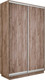 Миниатюра изображения товара Шкаф-купе ТриЯ Румер-2 СШК 3.120.60-11.11(Н) 2-х дверный (дуб крафт табачный/дуб крафт табачный/дуб крафт табачный/черный профиль)