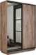 Миниатюра изображения товара Шкаф-купе ТриЯ Румер-2 СШК 3.140.70-11.13(Н) 2-х дверный (дуб крафт табачный/дуб крафт табачный/зеркало/черный профиль)