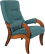 Миниатюра изображения товара Кресло мягкое Glider Аоста (сине-зеленый/орех антик)