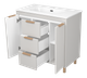 Миниатюра изображения товара Тумба с умывальником Brevita Risacca Crema 90 / RIS-06090-0342Я+B-OND090-01 (серый кашемир)