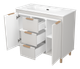 Миниатюра изображения товара Тумба с умывальником Brevita Risacca Crema 100 / RIS-06100-0342Я+B-OND100-01 (серый кашемир)