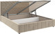 Миниатюра изображения товара Двуспальная кровать Bravo Мебель Нельсон 120x200 с ПМ Стандарт Зигзаг 3 Вариант (серо-бежевый)