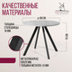 Миниатюра изображения товара Обеденный стол Millwood Олесунн D90x90x75х1.8 (бетон/металл черный)