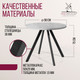 Миниатюра изображения товара Обеденный стол Millwood Олесунн D90x90x75 (бетон/металл черный)