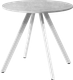 Миниатюра изображения товара Обеденный стол Millwood Олесунн D80x80x75х1.8 (бетон/металл белый)