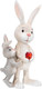 Миниатюра изображения товара Статуэтка Elan Gallery Зайка и зайчонок / 210196