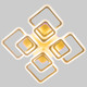 Миниатюра изображения товара Люстра Aitin-Pro L52932/4+4B 168Вт+10Вт (матовое золото RGB)