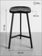 Миниатюра изображения товара Табурет барный Stal-Massiv PopART-78 (черный/черный)