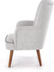 Миниатюра изображения товара Кресло мягкое Halmar Bishop (светло-серый/орех)
