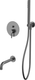 Миниатюра изображения товара Душевой гарнитур со смесителем Whitecross Y YSET06GM (оружейная сталь)