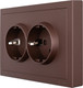 Миниатюра изображения товара Розетка Lezard Zima 704-7300-127BQC (шоколад)