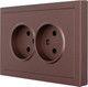 Миниатюра изображения товара Розетка Lezard Zima 704-7300-128BQC (шоколад)