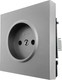 Миниатюра изображения товара Розетка Lezard Zima 704-7488-121BQC (серый матовый)