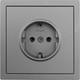 Миниатюра изображения товара Розетка Lezard Zima 704-7488-122BQC (серый матовый)