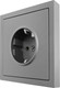 Миниатюра изображения товара Розетка Lezard Zima 704-7488-122BQC (серый матовый)