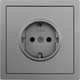 Миниатюра изображения товара Розетка Lezard Zima 704-7488-124BQC (серый матовый)