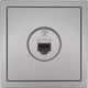 Миниатюра изображения товара Розетка Lezard Zima 704-7488-137 (серый матовый)