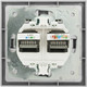 Миниатюра изображения товара Розетка Lezard Zima 704-7488-143 (серый матовый)