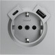 Миниатюра изображения товара Розетка Lezard Zima 704-7488-181TC (серый матовый)